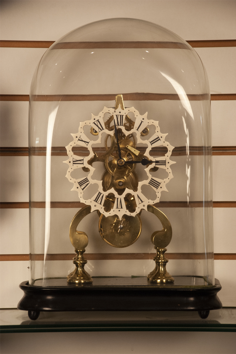 english skeleton clock 19th century