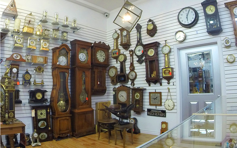jp clocks shop - vintage antique, grandfather, mantle and wall clocks