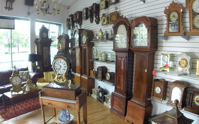 jp clocks shop - vintage antique, grandfather, mantle and wall clocks