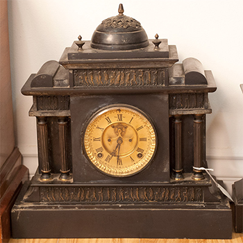 asonia open escapement mantel clock from 1880