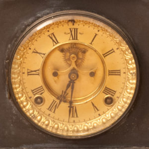 ansonia open escapement mantel clock from 1880 details