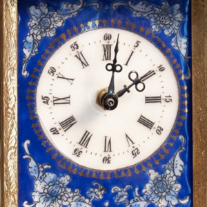 cloisonné enamel clock details