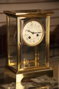 crystal regulator clock from 1900s details