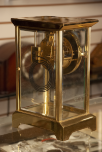crystal regulator clock from 1900s details