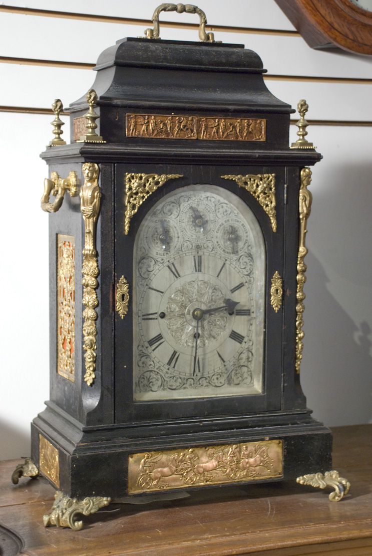 english bracket clock from 1850 details