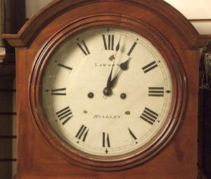 english regency wall clock details