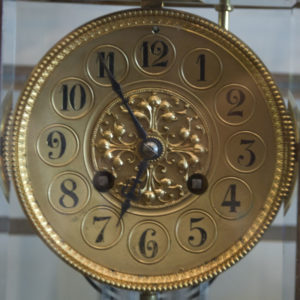 french crystal regulator mantle clock details