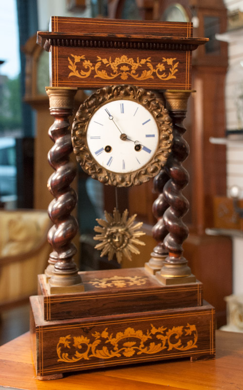 french empire clock rosewood from 1820s