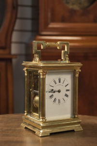 french repeater carriage clock details