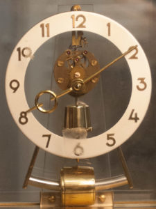 german brass clock from 1940s details