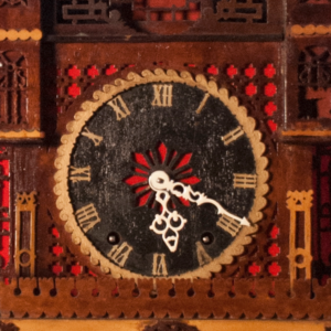 new orleans parquetry clock from 1880 details