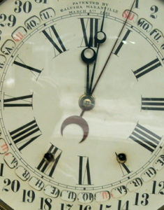 octagonal calendar clock details