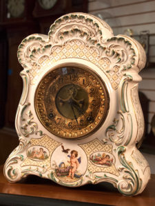 sessions porcelain clock from 1900 details