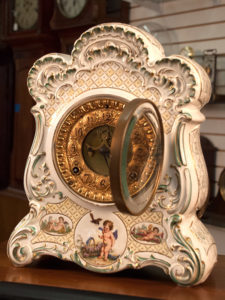 sessions porcelain clock from 1900 details