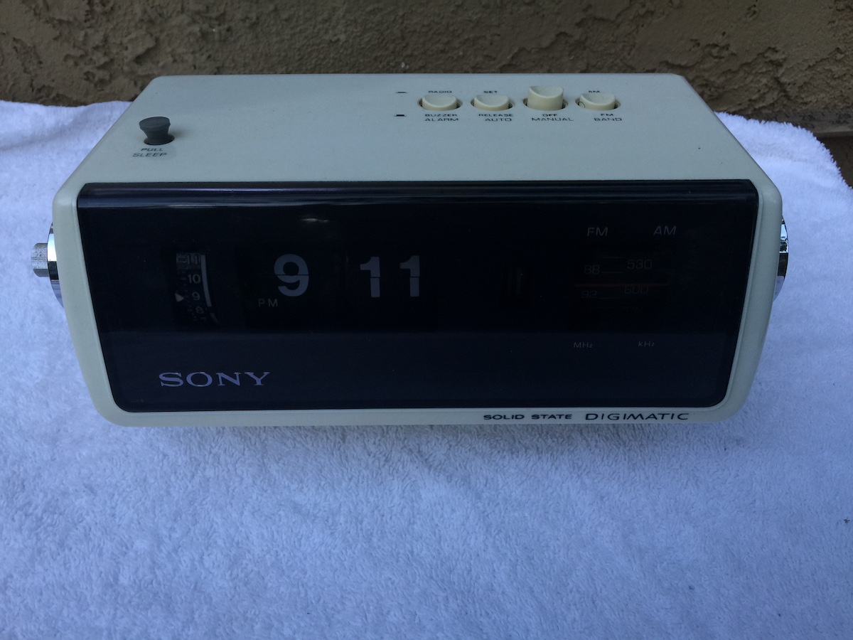 sony electric flip clock from 1950-1960