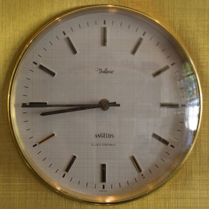 swiss brass clock details