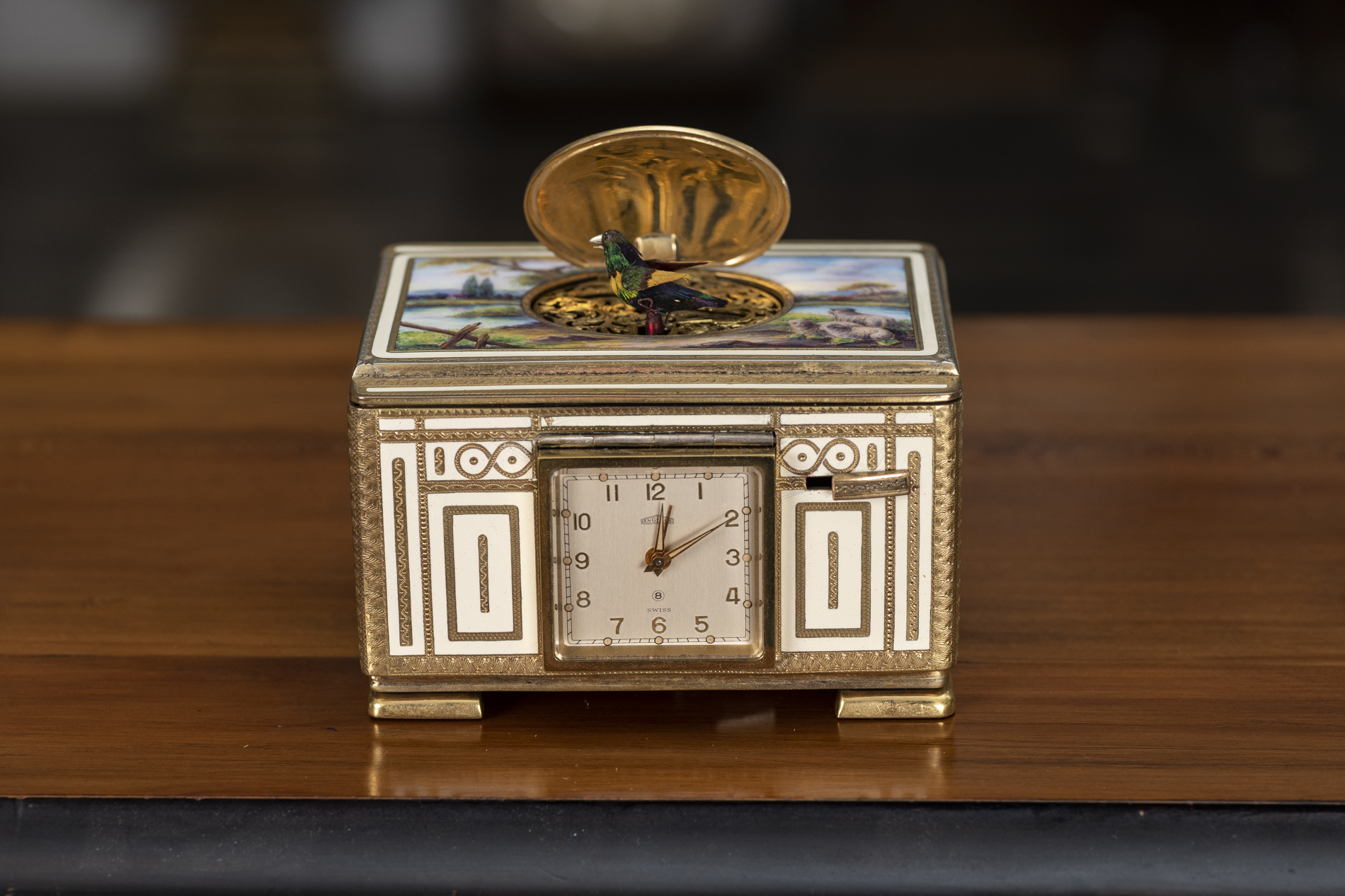 Swiss clock and Art Deco bird box